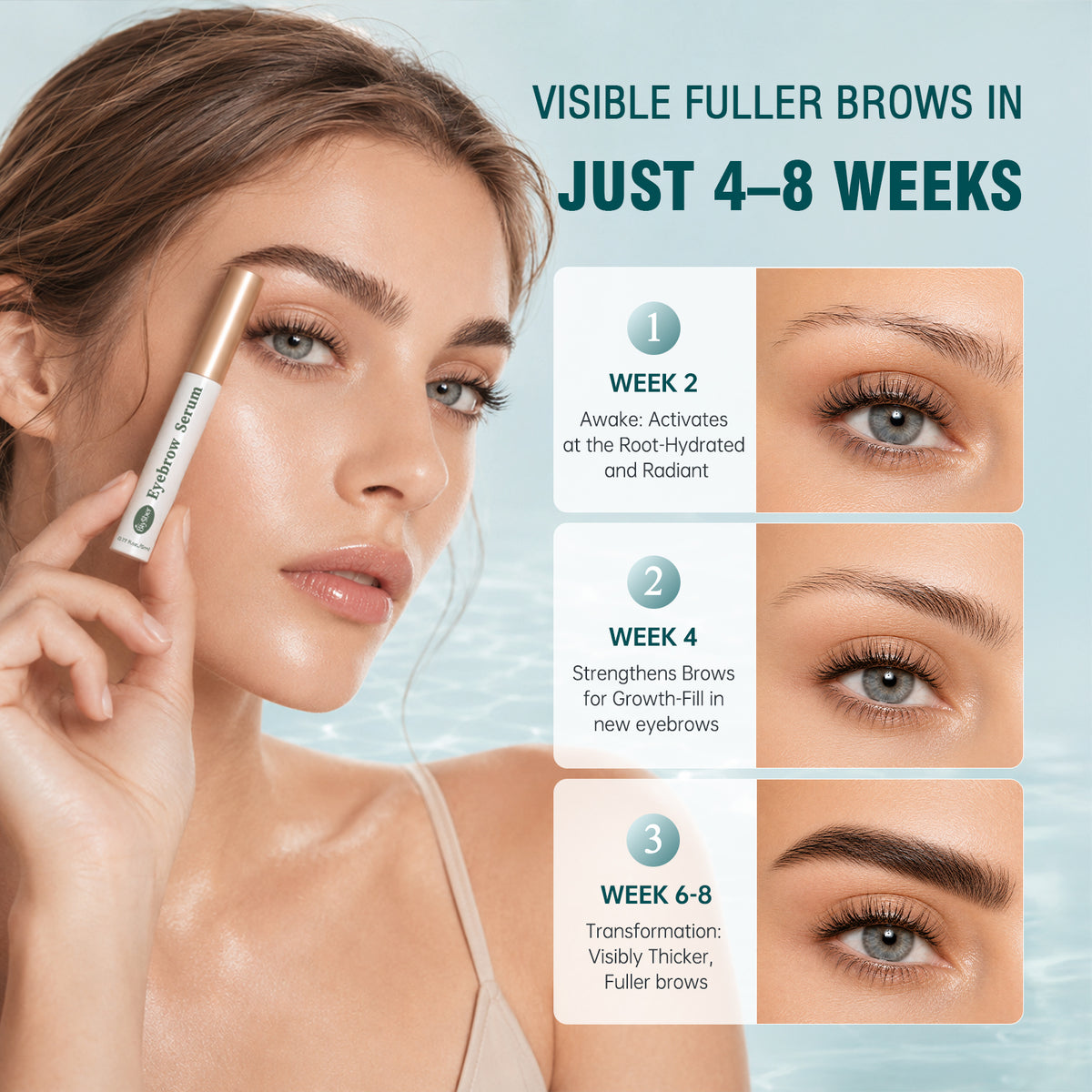 Eyebrow Growth Enhaning Serum with Peptide & Hyaluronic Acid, 5 mL