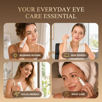 Under Eye Serum for Dark Circles & Puffiness : Caffeine Retinol Peptide Eye Serum for Fine Lines and Wrinkles, Hydrating Daily Eye Care for Women & Men, 0.7 fl oz