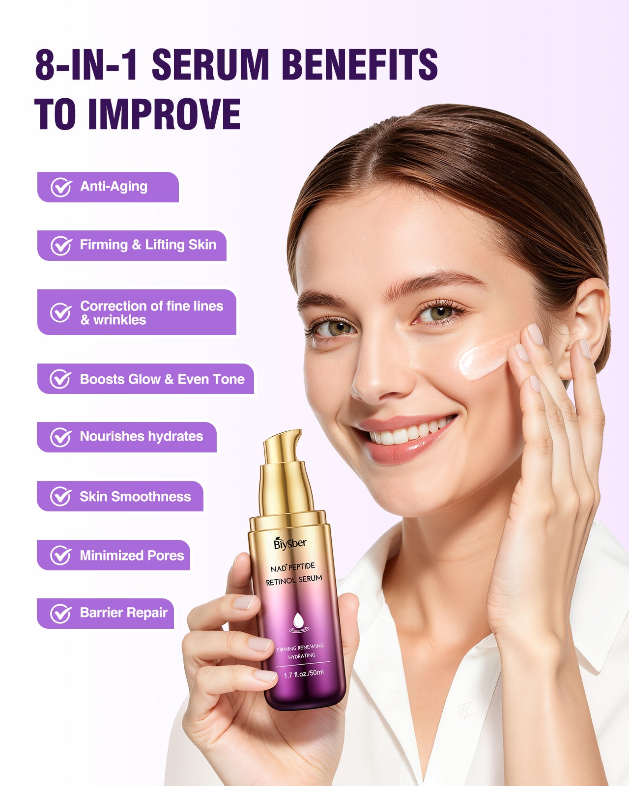 Biysber NAD+ Retinol Collagen Face Serum